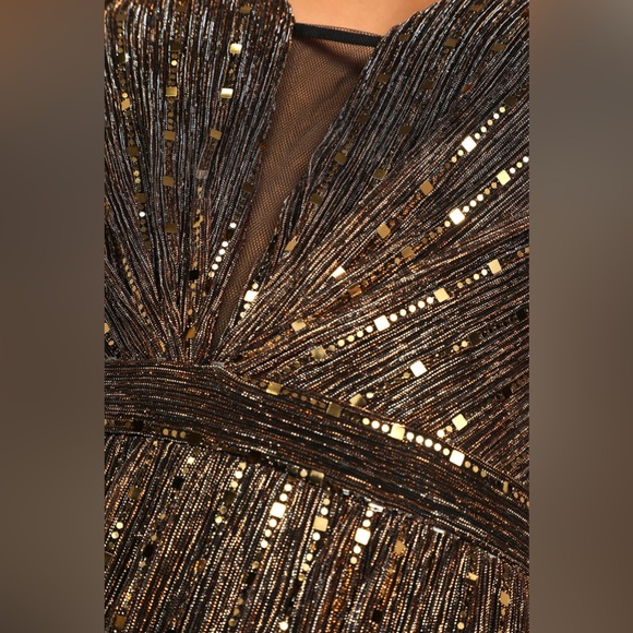 Disco Party Black Multi Metallic Wide-Leg Jumpsuit - Picture 7 of 8